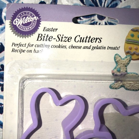 1998 Wilton Easter Bite-Size Cookie Cutters Bunnies‎ Duck Tulip Egg VINTAGE - Picture 3 of 8